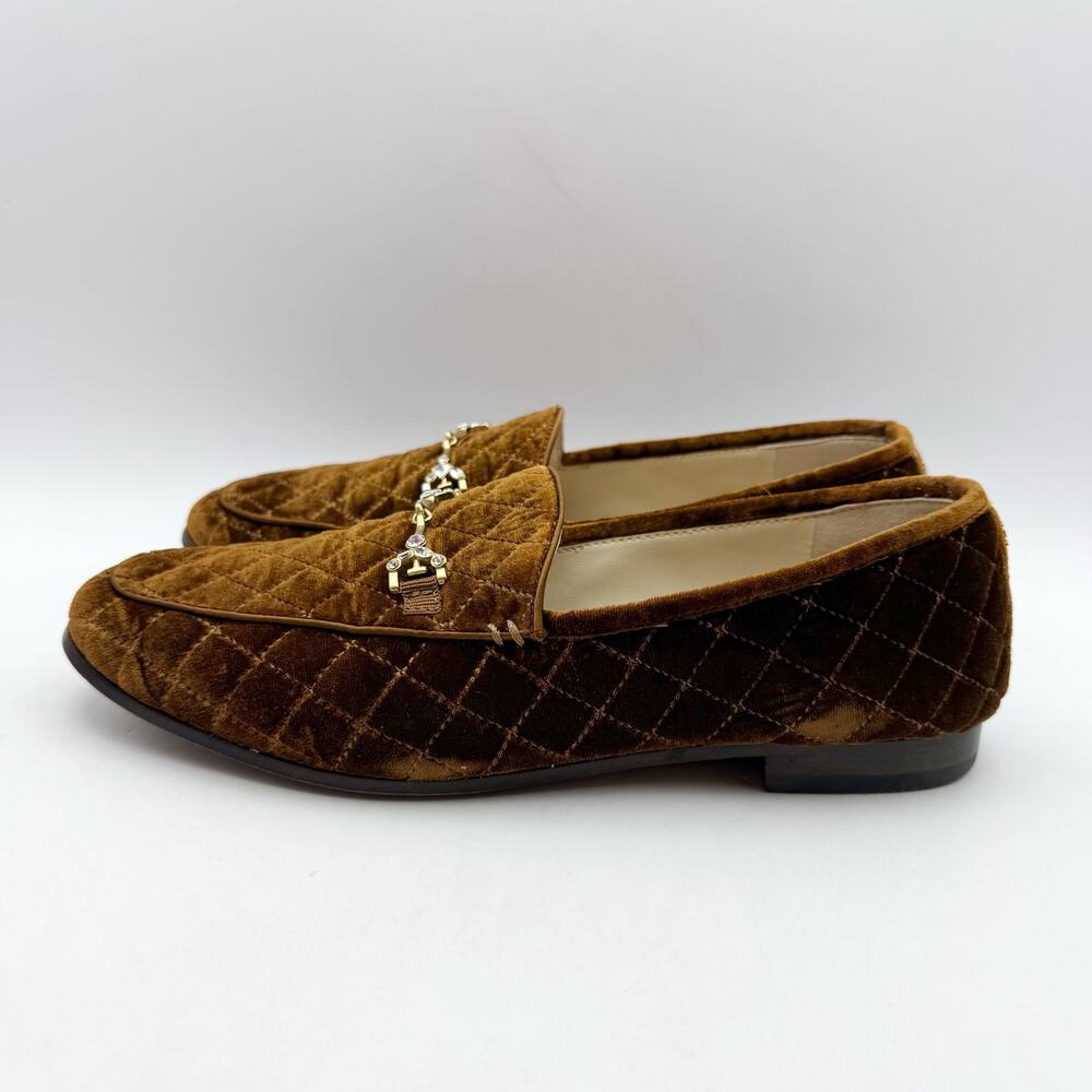 Sam Edelman Womens Loraine Regal Loafers Size 7 M EU 37 Camel Brown Cotton - Picture 6 of 12